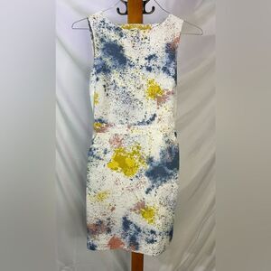 Kate Spade Mini Dress Colorful Chic Abstract Artsy Splatter White Size XS / S